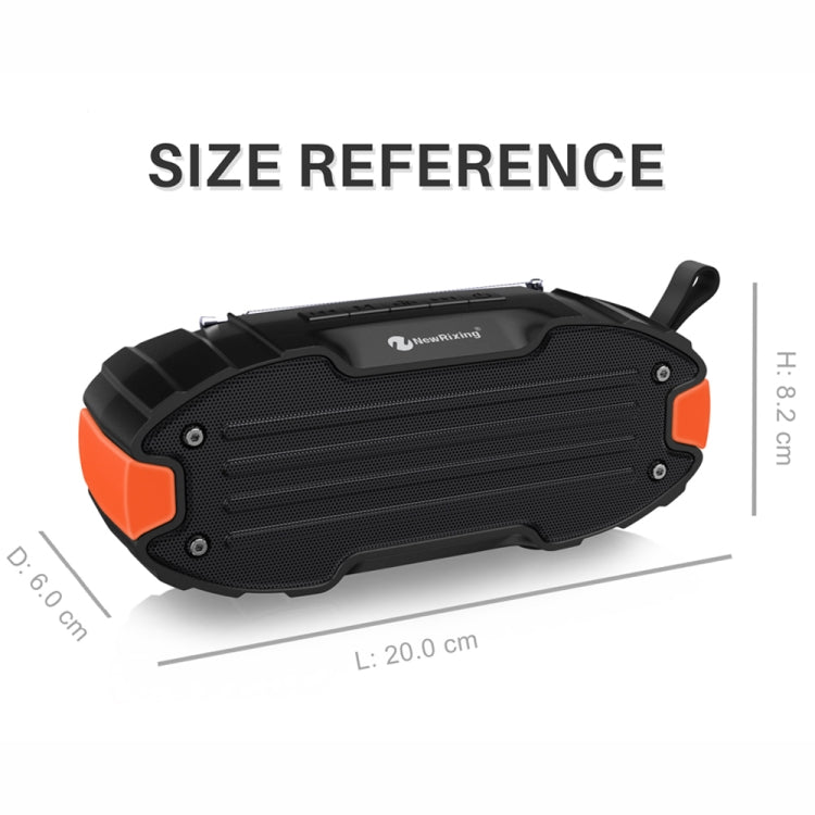 Nova coluna Bluetooth Rixing NR907 portátil com som estéreo envolvente, microfone, suporta cartão TF e rádio FM