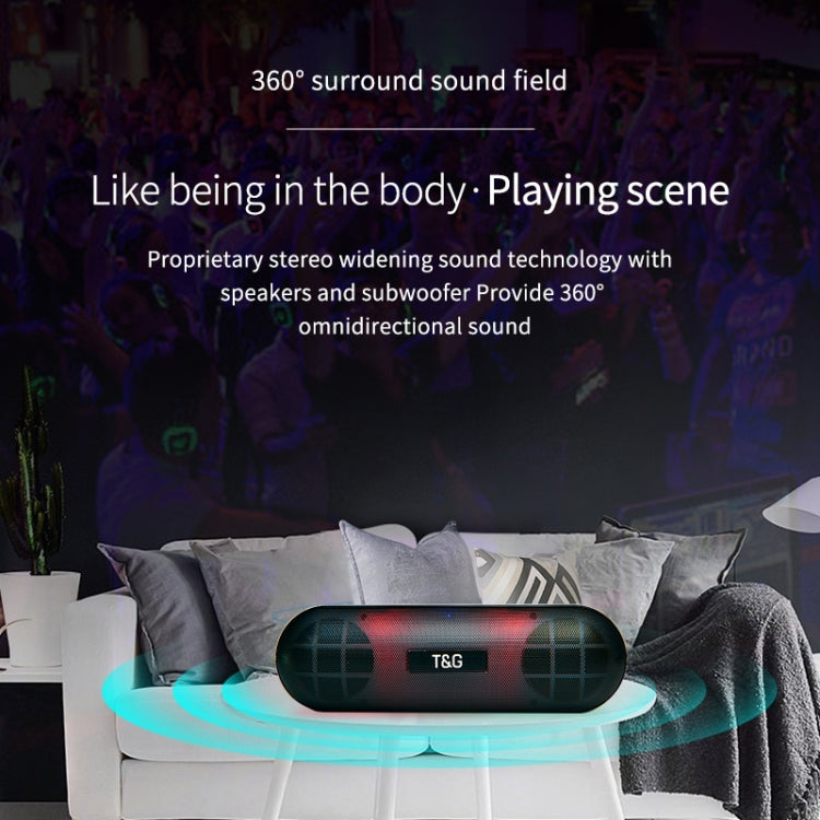 Coluna Bluetooth portátil T&G TG148, áudio estéreo, graves potentes, lanterna LED, coluna sem fios