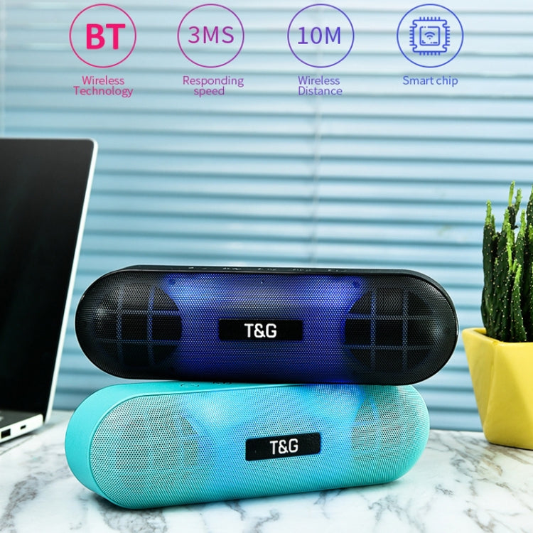 Coluna Bluetooth portátil T&G TG148, áudio estéreo, graves potentes, lanterna LED, coluna sem fios
