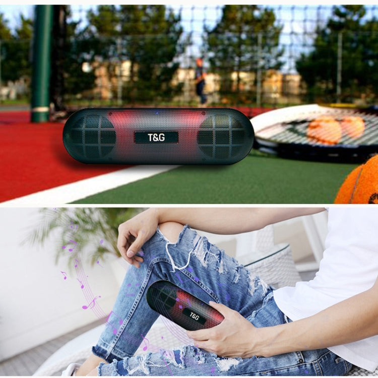 Coluna Bluetooth portátil T&G TG148, áudio estéreo, graves potentes, lanterna LED, coluna sem fios
