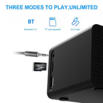 Coluna Bluetooth AEC BT508 com Carregamento Sem Fios, Relógio Despertador LED e Power Bank Três em Um