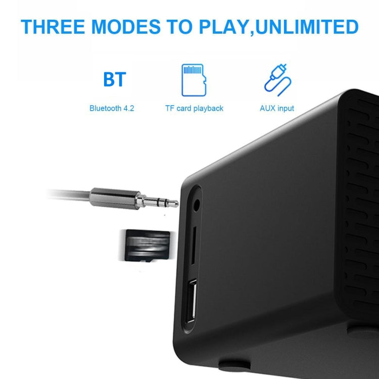 Coluna Bluetooth AEC BT508 com Carregamento Sem Fios, Relógio Despertador LED e Power Bank Três em Um