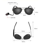 Auricular Sem Fios A8 Bluetooth, Auscultadores de Sol Música, Óculos Inteligentes com Microfone, A8