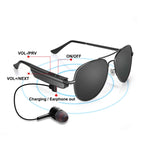 Auricular Sem Fios A8 Bluetooth, Auscultadores de Sol Música, Óculos Inteligentes com Microfone, A8