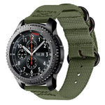Correia de Nylon com Três Argolas para Samsung Galaxy Watch Active 22mm / S3, para Samsung Galaxy Watch Active 2 22mm / Gear S3