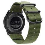 Correia de Nylon com Três Argolas para Samsung Galaxy Watch Active 22mm / S3, para Samsung Galaxy Watch Active 2 22mm / Gear S3
