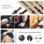 Correia de Nylon com Três Argolas para Samsung Galaxy Watch Active 22mm / S3, para Samsung Galaxy Watch Active 2 22mm / Gear S3