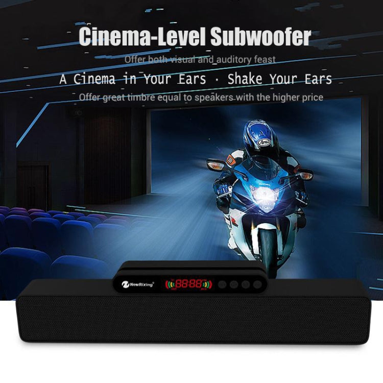 Coluna Portátil Bluetooth Newrixing NR5017 LED TWS Sistema de Som Altifalante 10W Estéreo Surround
