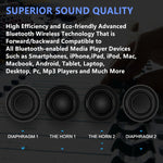 Coluna Portátil Bluetooth Newrixing NR5017 LED TWS Sistema de Som Altifalante 10W Estéreo Surround