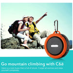 Coluna de Carro Bluetooth Sem Fios C6a Outdoor Chuck com Ventosa, Suporta Cartão TF