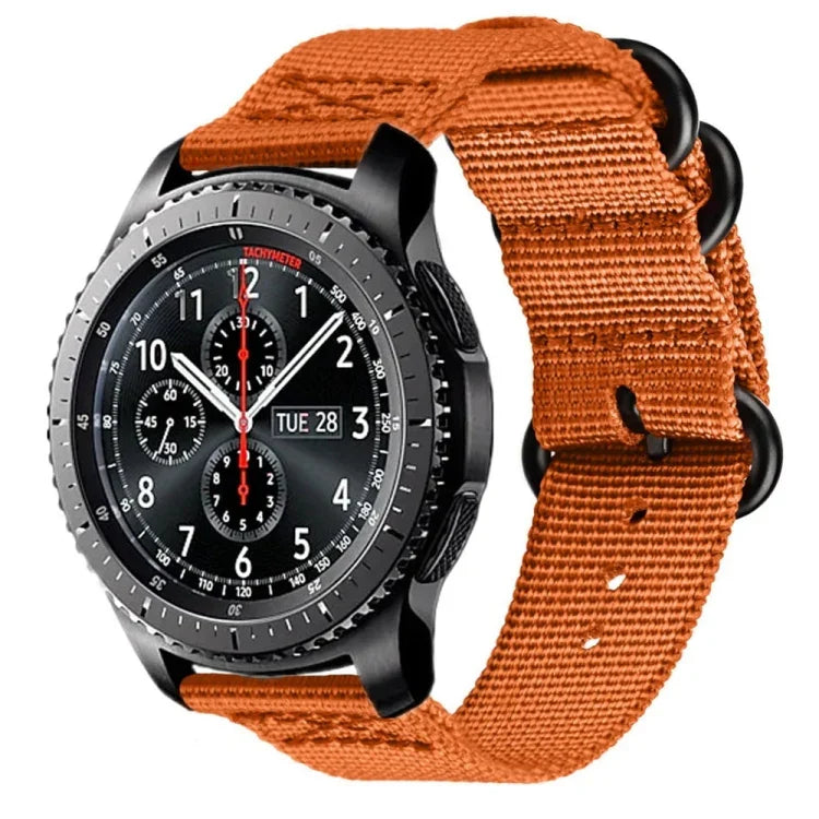 Correia de Nylon com Três Argolas para Samsung Galaxy Watch Active 20mm S3, para Samsung Galaxy Watch Active 2 20mm / Gear S3