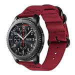 Correia de Nylon com Três Argolas para Samsung Galaxy Watch Active 20mm S3, para Samsung Galaxy Watch Active 2 20mm / Gear S3
