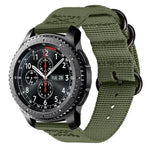 Correia de Nylon com Três Argolas para Samsung Galaxy Watch Active 18mm S3, para Samsung Galaxy Watch Active 2 18mm / Gear S3