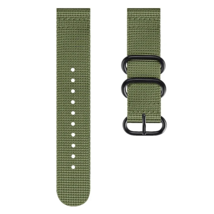 Correia de Nylon com Três Argolas para Samsung Galaxy Watch Active 18mm S3, para Samsung Galaxy Watch Active 2 18mm / Gear S3