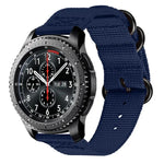 Correia de Nylon com Três Argolas para Samsung Galaxy Watch Active 18mm S3, para Samsung Galaxy Watch Active 2 18mm / Gear S3