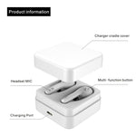 Auriculares Bluetooth TWS T88 mini com controlo tátil, HiFi, auriculares sem fios com caixa de carregamento