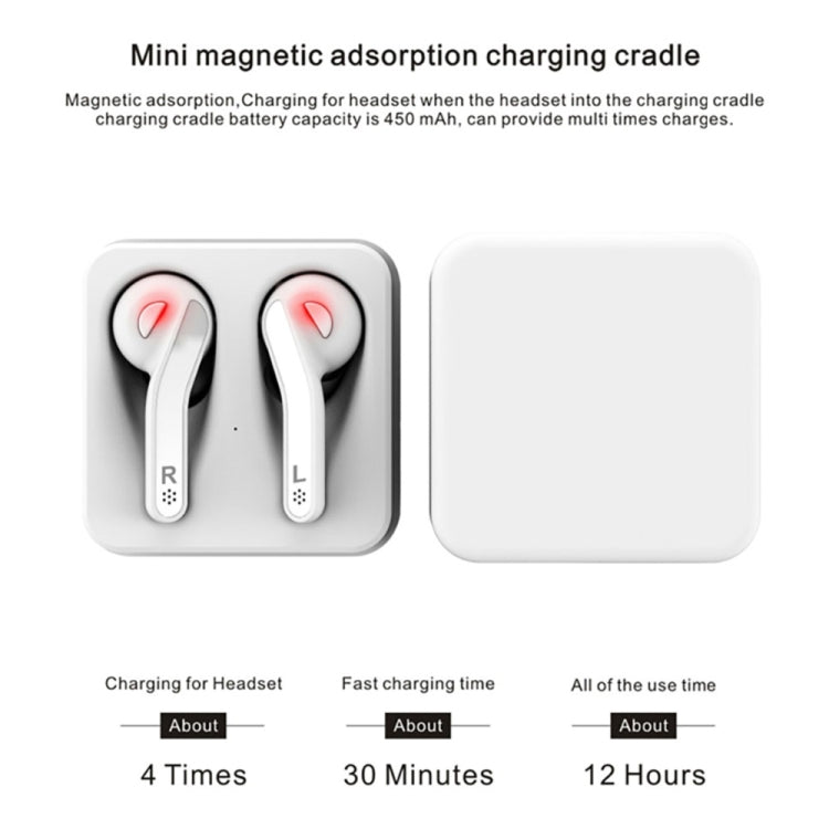 Auriculares Bluetooth TWS T88 mini com controlo tátil, HiFi, auriculares sem fios com caixa de carregamento