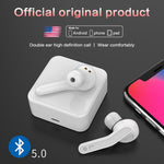Auriculares Bluetooth TWS T88 mini com controlo tátil, HiFi, auriculares sem fios com caixa de carregamento