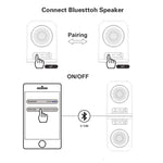 Colunas Bluetooth Transparentes Portáteis TWS BT628 10W com Base Magnética Ligável Subwoofer Estéreo para Exterior