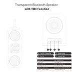 Colunas Bluetooth Transparentes Portáteis TWS BT628 10W com Base Magnética Ligável Subwoofer Estéreo para Exterior