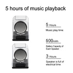 Colunas Bluetooth Transparentes Portáteis TWS BT628 10W com Base Magnética Ligável Subwoofer Estéreo para Exterior