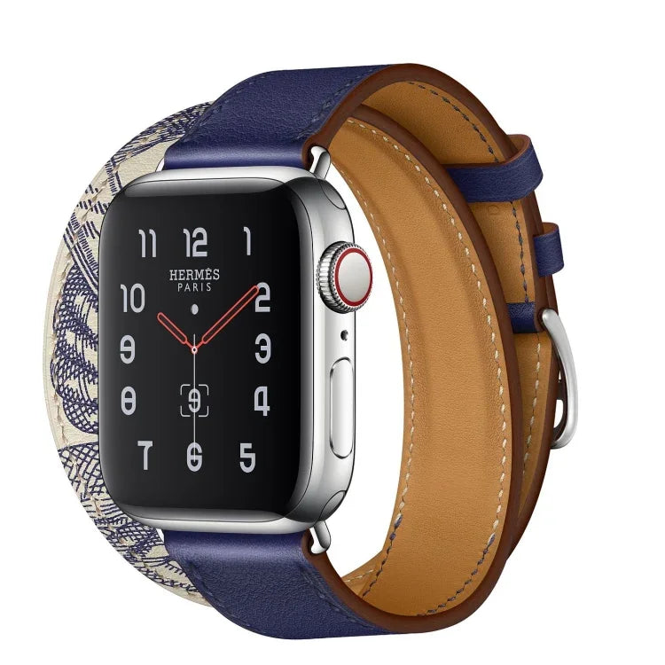 For Apple Watch 3 / 2 / 1 Generation 38mm Universal Silk Screen Printing Double-loop Watchband