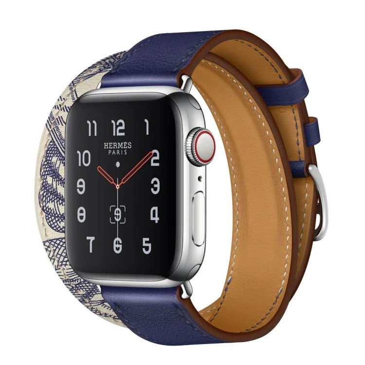 For Apple Watch 3 / 2 / 1 Generation 42mm Universal Silk Screen Printing Double-loop Watchband