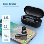 Auriculares Bluetooth TWS T10 mini com controlo tátil, HiFi, com microfone e caixa de carregamento