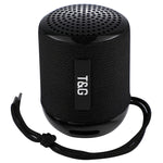 Coluna de Música Sem Fios Portátil T&G TG129 Mãos Livres com Microfone, Suporta Cartão TF e FM