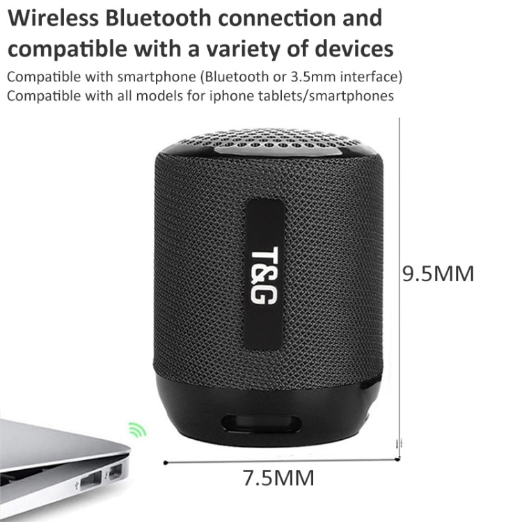 Coluna de Música Sem Fios Portátil T&G TG129 Mãos Livres com Microfone, Suporta Cartão TF e FM
