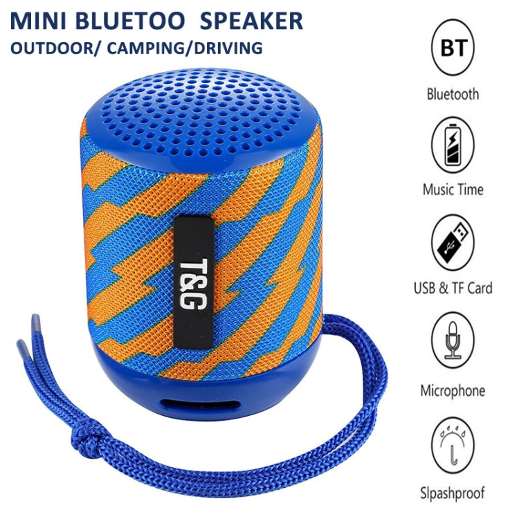 Coluna de Música Sem Fios Portátil T&G TG129 Mãos Livres com Microfone, Suporta Cartão TF e FM