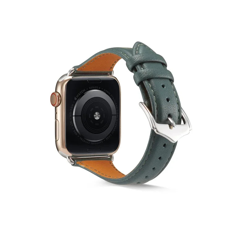 Para Apple Watch 3 / 2 / 1 Gerações 38mm Correia Fina de Couro Universal