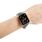 Para Apple Watch 3 / 2 / 1 Gerações 38mm Correia Fina de Couro Universal