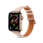 Para Apple Watch 3 / 2 / 1 Gerações 38mm Correia Fina de Couro Universal
