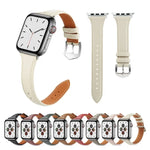 Para Apple Watch 3 / 2 / 1 Gerações 38mm Correia Fina de Couro Universal