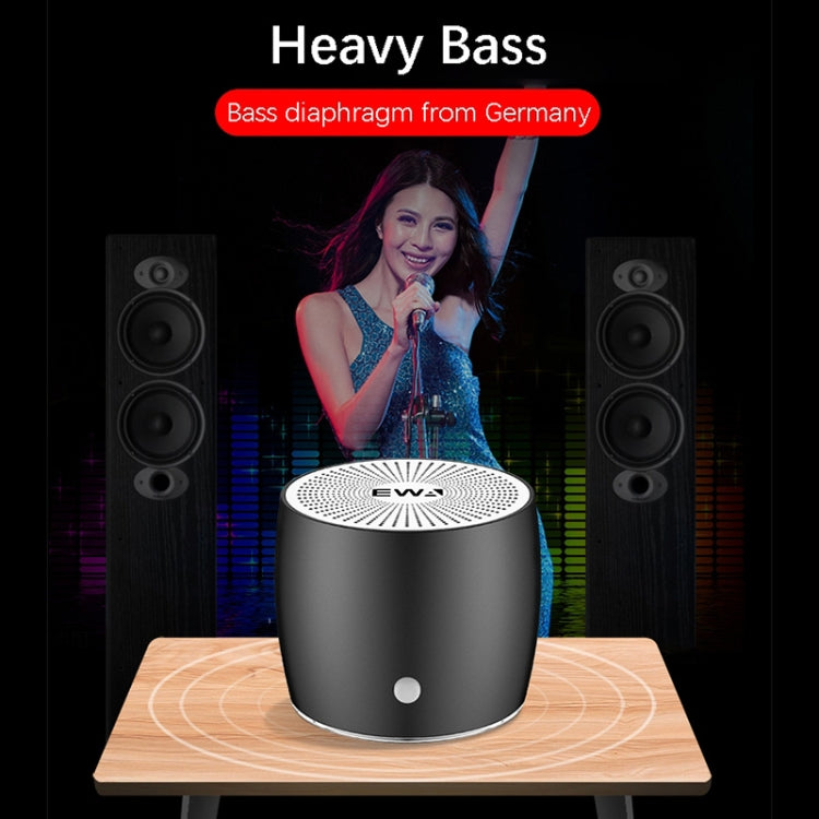 Coluna Bluetooth Portátil EWA A103 Caixa de Som Wireless com Graves Potentes Subwoofer Som Surround para Chamada e Duche