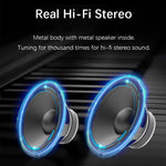Coluna Bluetooth Portátil EWA A103 Caixa de Som Wireless com Graves Potentes Subwoofer Som Surround para Chamada e Duche