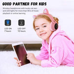 Auriculares Bluetooth 5.0 com orelhas de gato, dobráveis, on-ear, estéreo sem fios, com microfone, luz LED, rádio FM, cartão TF, SYA00833501F, SYA00833501A, SYA00833501B, SYA00833501C, SYA00833501D, SYA00833501E