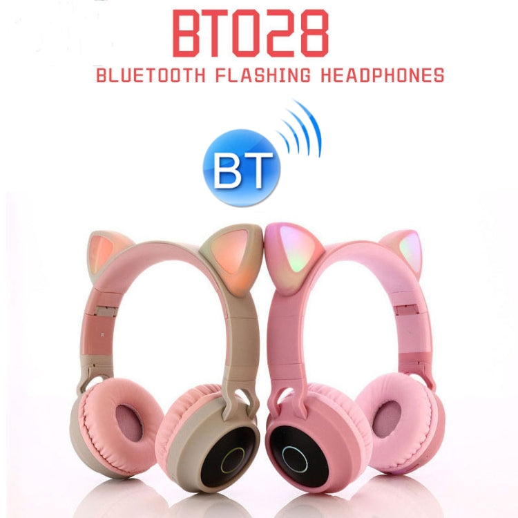 Auriculares Bluetooth 5.0 com orelhas de gato, dobráveis, on-ear, estéreo sem fios, com microfone, luz LED, rádio FM, cartão TF, SYA00833501F, SYA00833501A, SYA00833501B, SYA00833501C, SYA00833501D, SYA00833501E