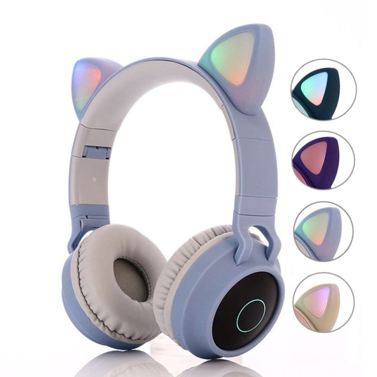 Auriculares Bluetooth 5.0 com orelhas de gato, dobráveis, on-ear, estéreo sem fios, com microfone, luz LED, rádio FM, cartão TF, SYA00833501F, SYA00833501A, SYA00833501B, SYA00833501C, SYA00833501D, SYA00833501E