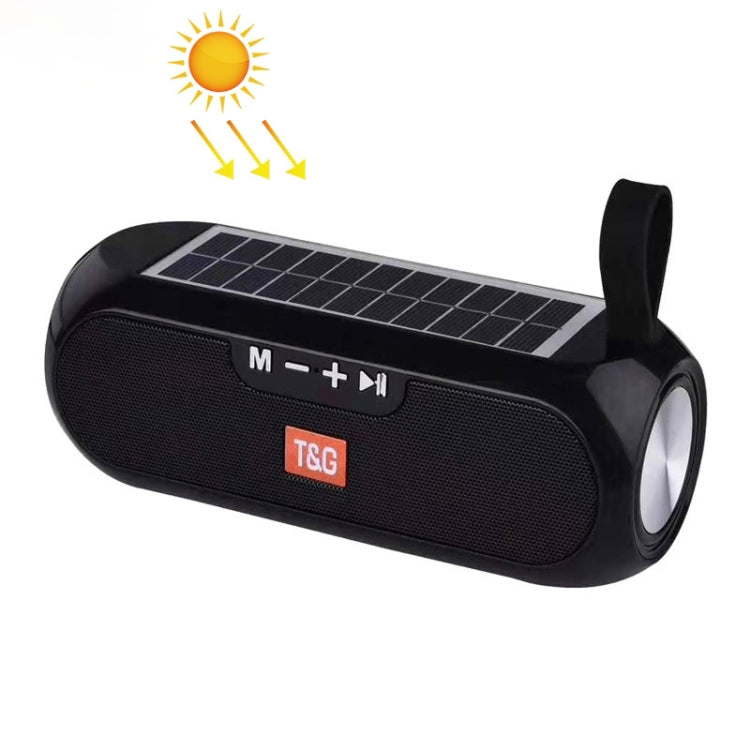 Coluna Portátil Sem Fios T&G TG182 Caixa de Música Estéreo Solar Impermeável Rádio USB AUX FM Super Graves