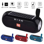 Coluna Portátil Sem Fios T&G TG182 Caixa de Música Estéreo Solar Impermeável Rádio USB AUX FM Super Graves