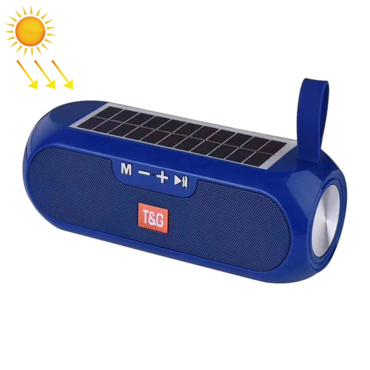 Coluna Portátil Sem Fios T&G TG182 Caixa de Música Estéreo Solar Impermeável Rádio USB AUX FM Super Graves