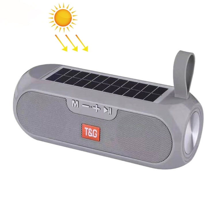 Coluna Portátil Sem Fios T&G TG182 Caixa de Música Estéreo Solar Impermeável Rádio USB AUX FM Super Graves