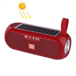 Coluna Portátil Sem Fios T&G TG182 Caixa de Música Estéreo Solar Impermeável Rádio USB AUX FM Super Graves