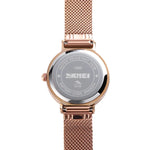 Relógio Feminino Skmei 1595 Elegante de Moda com Mostrador Sem Escala e Correia de Malha de Aço Resistente à Água Relógio de Quartzo para Estudantes e Negócios