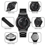 Skmei 9210 Fashion Trend Mens Business Wristwatch Simple Three-Dimensional Surface Waterproof Gold Quartz Watch Man, For Men