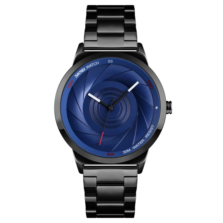Skmei 9210 Fashion Trend Mens Business Wristwatch Simple Three-Dimensional Surface Waterproof Gold Quartz Watch Man, For Men