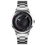 Skmei 9210 Fashion Trend Mens Business Wristwatch Simple Three-Dimensional Surface Waterproof Gold Quartz Watch Man, For Men