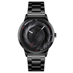 Skmei 9210 Fashion Trend Mens Business Wristwatch Simple Three-Dimensional Surface Waterproof Gold Quartz Watch Man, For Men
